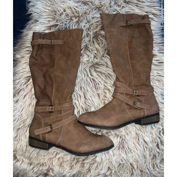Steve Madden women’s calf high brown boots - Picture 2 of 9